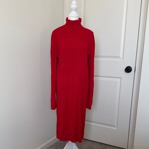 Express Red Long Sleeve Dress